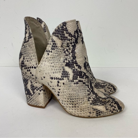 Steve Madden Rookie Snakeskin reptile block heel ankle boots - Picture 1 of 7